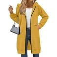 thumbnail image 5 of Resicozy Womens Long Tunic Hoodies Oversized Hooded Zip Up Solid Color Sweatshirts Casual Pullover Hoodies Cute Trendy Sweaters Yellow L, 5 of 6