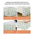 thumbnail image 5 of Eucalyptus Leaves Bed Skirt Queen Size 16" Drop Watercolor Leaf Summer Green Plant Ruffled Wrap Around Bed Skirts Adjustable Elastic Bedskirt Dust Ruffle for Queen Size Bed, 5 of 7