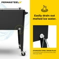 thumbnail image 2 of Permasteel Party Cooler with Divider, Spacious 80-Qt Capacity, Chills 36hrs, Serving Tray, Rolling Ice Chest for Indoor and Outdoor Entertainment, Matte Black, 2 of 11