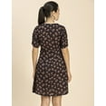 thumbnail image 3 of Moomaya Womens Short Sleeves Mini Dress, Sweetheart Neck, A-Line Dress, 3 of 8