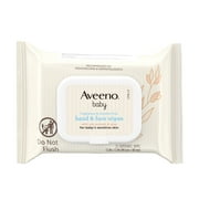 Aveeno Baby Hand & Face Cleansing Wipes, Oat Extract, Fragrance Free, 25 ct