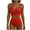 Red-06, variant on Perfectbot Women's U-Wire Bikini Set, High Waisted Cutout Two-Piece Swimsuit with Adjustable Spaghetti Straps