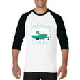 thumbnail image 1 of Artix - Mens Raglan Sleeve Baseball T-Shirts, up to Size 3XL - ONE HAPPY CAMPER, 1 of 4
