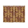 thumbnail image 3 of CADecor Baroque Flower Pattern Alphabet D Window Treatment Panel Curtains Window Curtain Kitchen Curtain,Two Piece 26x39 Inches, 3 of 4