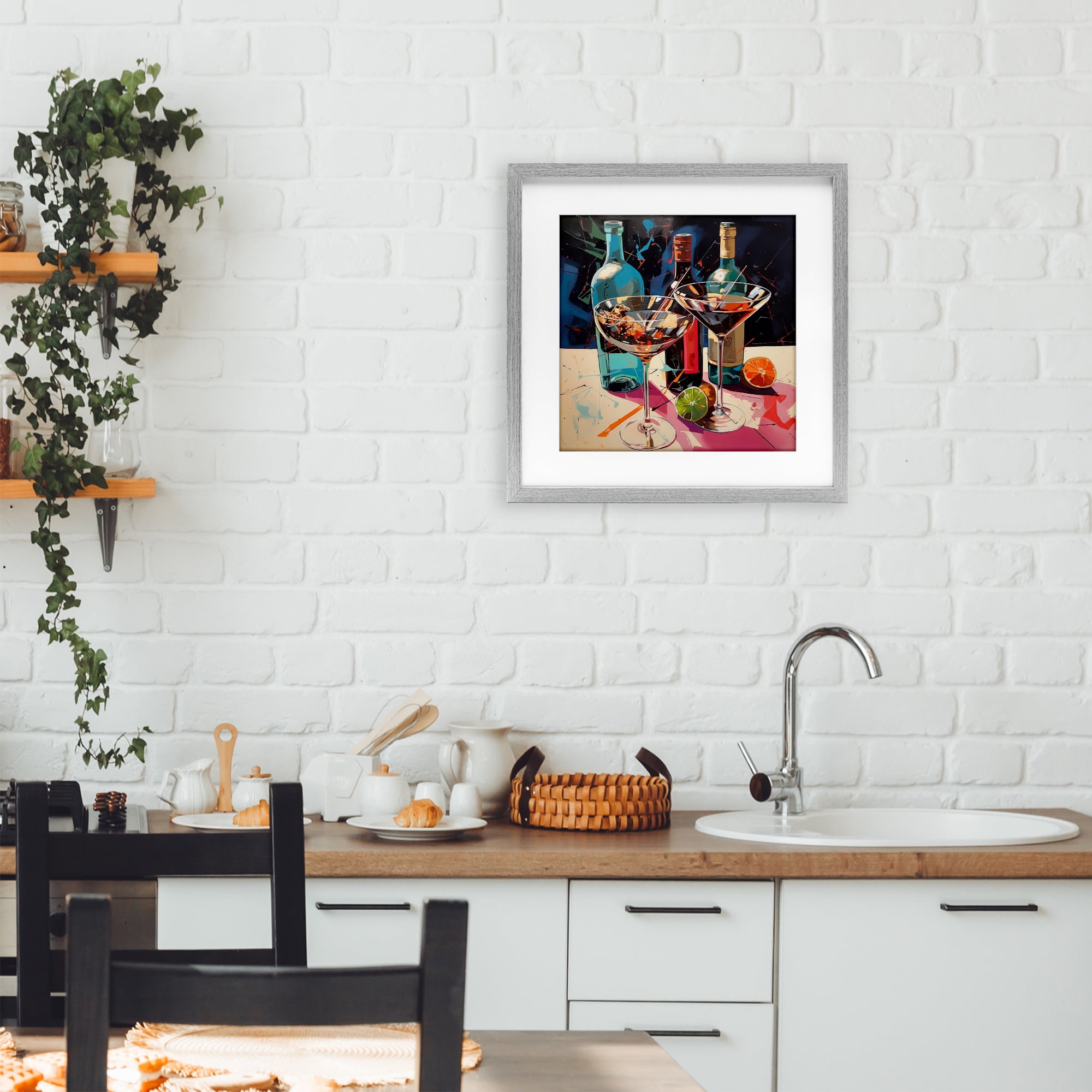 Stupell Industries Artsy Cocktails of Every Sip Gray Framed Print Under Glass, design by Lazar Studio