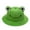 Green Adult, variant on Adult Kids Bucket Hat Cute Frog Anti Sun Wide Brim Foldable Fisherman Cap for Outdoor