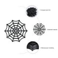 thumbnail image 2 of TABLZONE Plastic Black Cobwebs Mysterious Web Shaped Decorations 50Set, 2 of 8