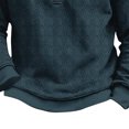 thumbnail image 6 of Kalauyu Men's Textured Sweatshirt Thermal Elbow Patches Pullover Fall Winter, 6 of 6