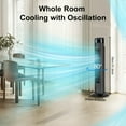thumbnail image 2 of Quiet Tower Fan, Fans That Blow Cold Air, 80° Oscillating Fan with Remote, 7.5H Timer, 3 Speeds, Standing Fan Bladeless Fan Cooling Fan for Room Bedroom Office, 31 Inch, 2 of 10