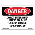 thumbnail image 1 of SignMission OS-DS-A-1218-L-2140 12 x 18 Po Signe de Danger OSHA - Ne Pas Entrer Lorsque la Lumière Clignote Carbone, 1 of 1