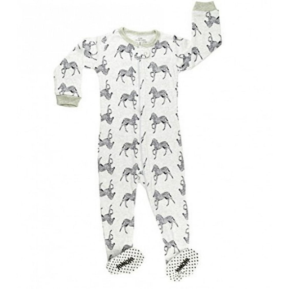 Elowel Pajamas Elowel Boys Footed Zebra Pajama Sleeper, 100 cotton