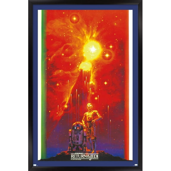 Star Wars: Return of the Jedi - Droid Celebration Wall Poster, 22.375" x 34" Framed
