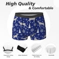 thumbnail image 2 of Men's Boxer Briefs, winter moose deer snowflakes blue Soft Comfy Mens Underwear Boxer Briefs Breathable With Widen Waist, 2 of 7