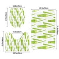 Bathroom Rugs Sets 3 Piece green Asparagus pattern a Non Slip
