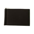 thumbnail image 5 of Black Genuine Cowhide Leather Men's Bifold Money Clip Minimalist Plain Wallet, 5 of 9