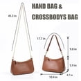 thumbnail image 5 of VODIU Bolsos de mano con 2 correas extraíbles y cierre de cremallera, bolsos cruzados, bolso de hombro para mujer, 5 of 5