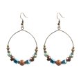 thumbnail image 1 of Guardurnaity 1 par de pendientes circulares de aleación de piedra artificial para mujer, estilo étnico, citas, viajes, ganchos para las orejas, Ropa, zapatos y accesorios Miscelánea, 1 of 6