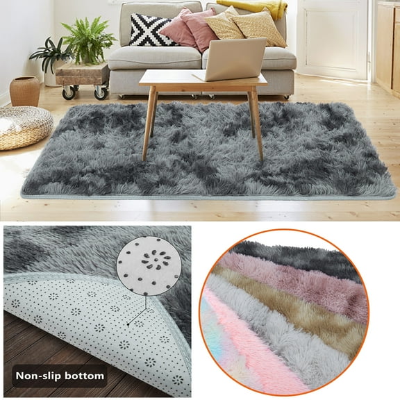 Area Rug,Ultra Soft Indoor Modern Area Rugs,Luxury Fluffy Shag Rug Non-Slip Furry Floor Carpet for Bedroom,Living Room,Dorm,Kids Room,Girls Room,Play Room and Nursery Home Decor