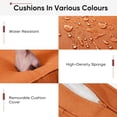 thumbnail image 3 of OPOHORO Outdoor 8-Piece Deep Seat Cushion,25"x 22", Water Resistant, Fade Resistant, Deep Seat Bottom and Back Cushion for Chair, Sofa, and Couch,Orange, 3 of 7
