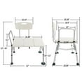 thumbnail image 3 of Tub Transfer Bench 330 lbs, Heavy Duty Bath & Shower Transfer Bench - Adjustable Handicap Shower Chair with Reversible Backrest, 3 of 7