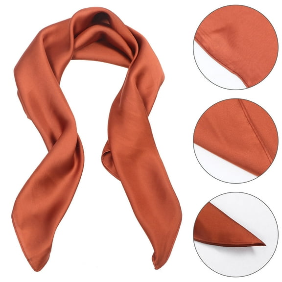 CATIEBYE Ladies Elegant Small Neck Scarf Brown Imitated Item