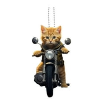 Acrylic Dog Motorcycle Christmas Pendant Decoration Dog Christmas Tree Ornament Dog Lover Ornament 2D Flat Design