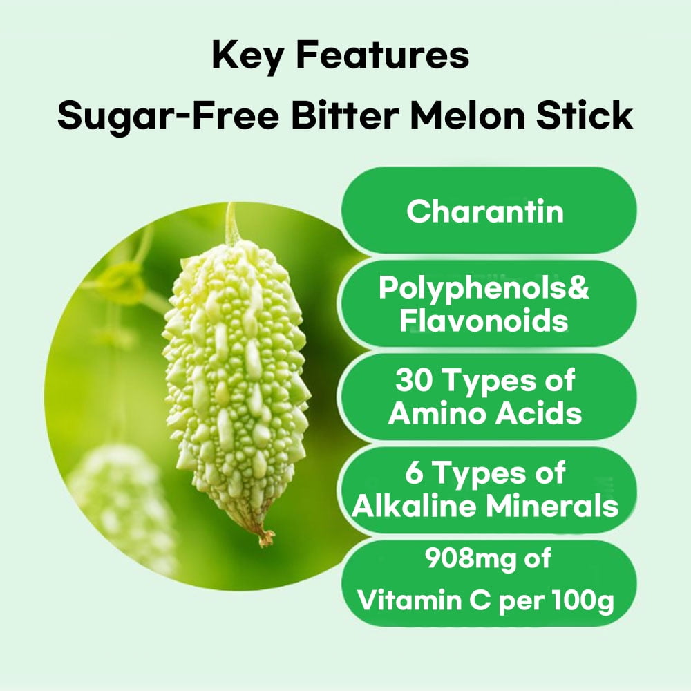 Chunho Ncare Korean Bitter Melon Juice, Zero Sugar, Korean-Grown Bitter Melon, Celery, Lettuce & Spinach, Easy-Cut Liquid Stick Pouch, HACCP Certified (15ml × 30sticks)