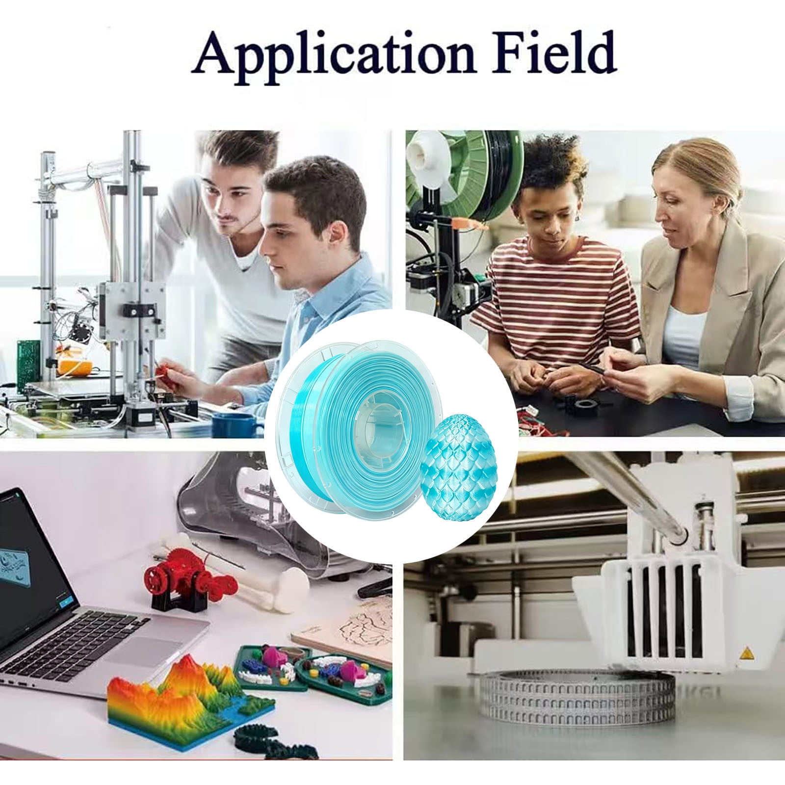 PLA 3D Printer Filament PLA Filament 1.75Mm,Neatly Wound 3D Printing Filament 1.75Mm,Dimensional Accuracy +/- 0.03 Mm, Fit Most Fdm 3D Printers,3D Printer Accessories,3D Printing Accessories