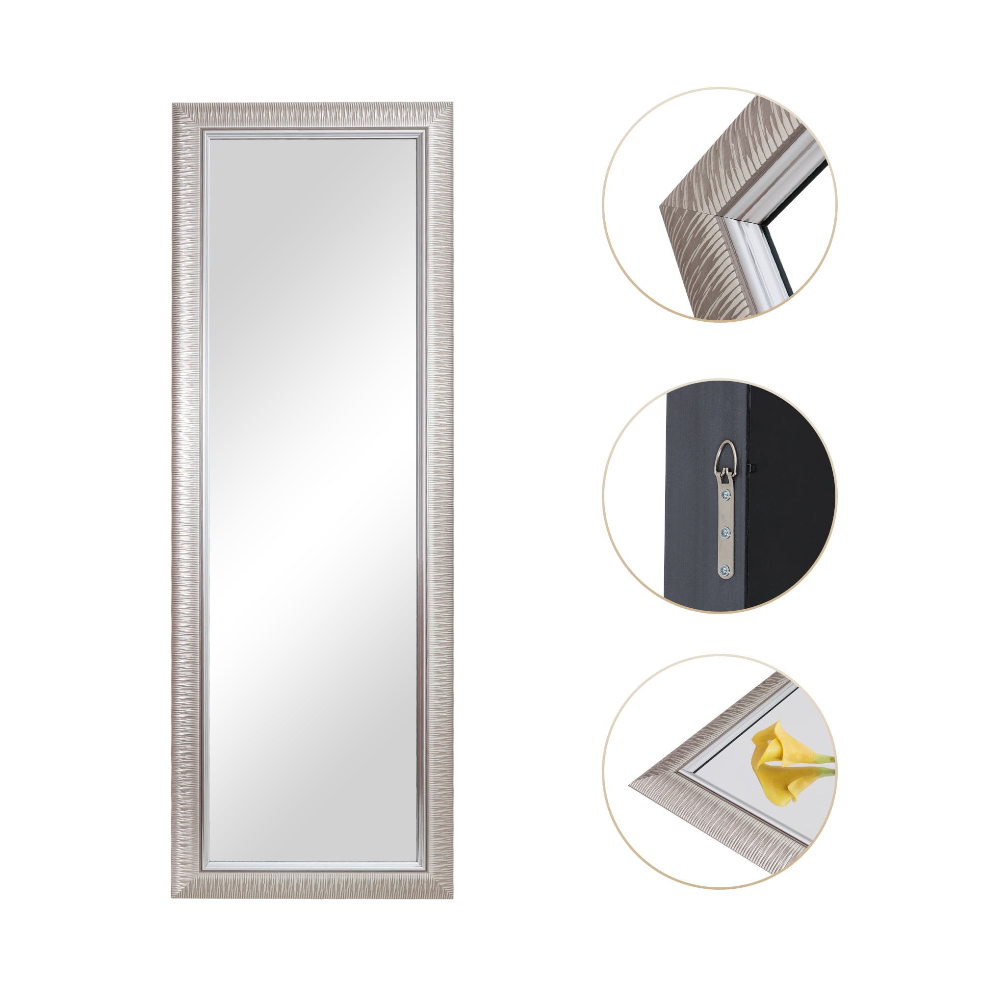 43"*16" Wall Mirror Full Length Mirror Rectangle Full Body Mirror Silver