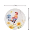 thumbnail image 2 of Gourmet Art 4-Piece 6 Inch Melamine Serving Plates Appetizer Plates Dessert Plates (Sunshine Rooster), 2 of 3