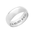 thumbnail image 4 of Vow & Forever Personalized Planet Bridal Platinum over Sterling Silver Inside Engraved Wedding Band (7mm) ,Women's, 4 of 4