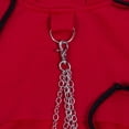 thumbnail image 4 of ITFABS Sweat à Capuche Gothique Punk pour Femmes Manches Longues Court avec Chaînes, 4 of 4
