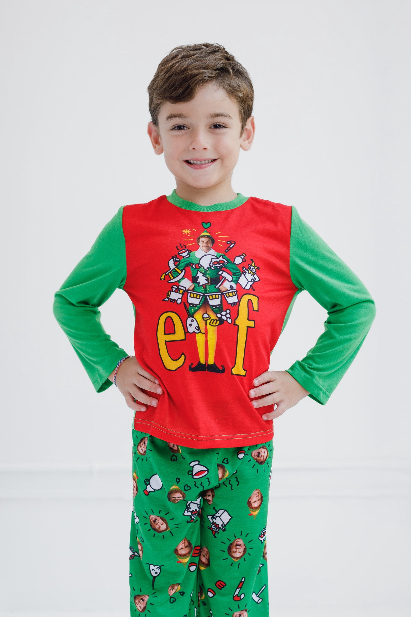 Elf Buddy the Elf Christmas Pajama Shirt and Pants Little Kid to Big Kid