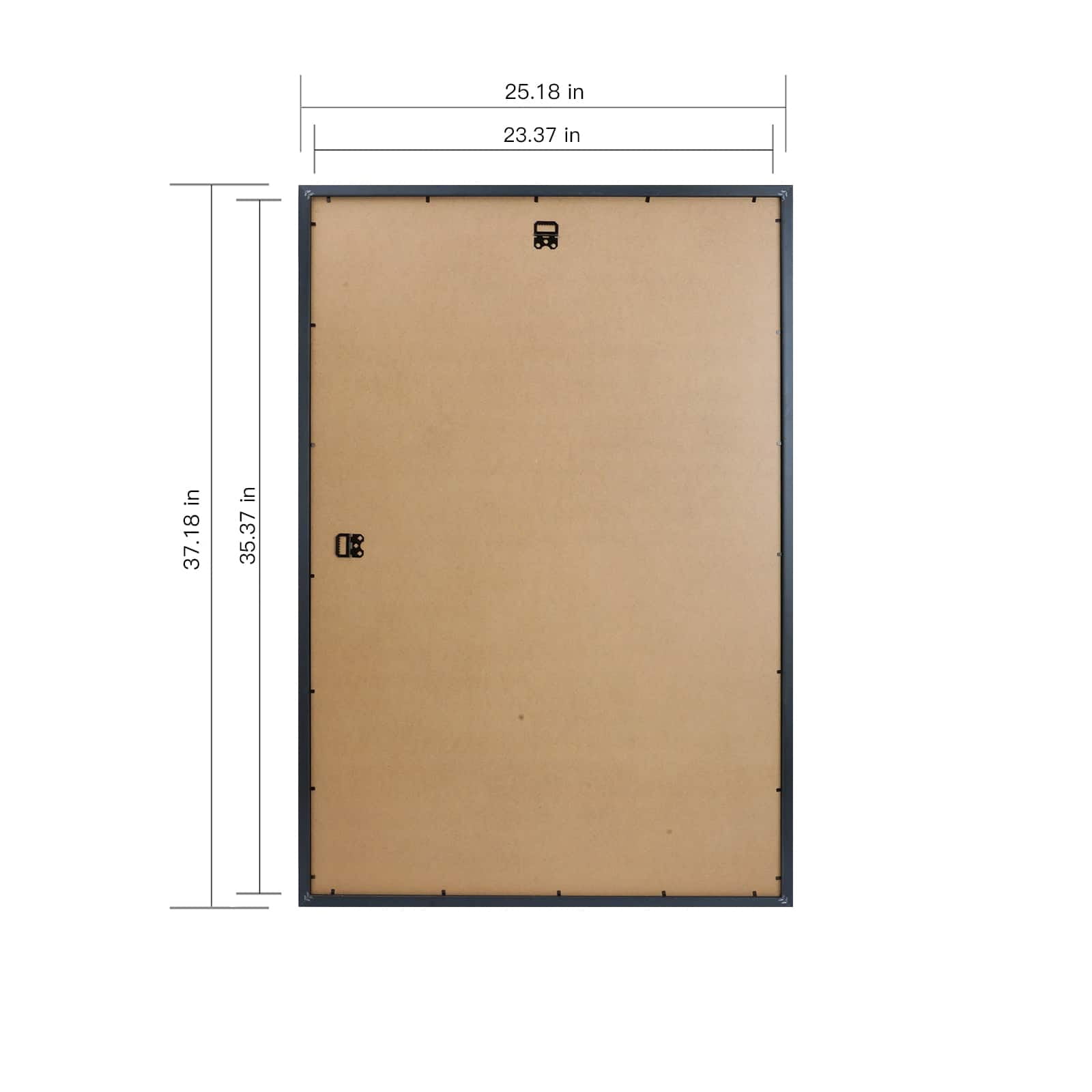 Studio Decor 24" x 36" Plastic Poster Frame - Includes Pre-attached Hanging Hardware, Horizontal or Vertical Display - Black, Bulk 8 Pack