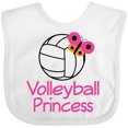 thumbnail image 3 of Inktastic Volleyball Butterfly Princess Girls Baby Bib, 3 of 4