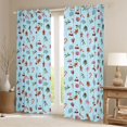 thumbnail image 2 of Homewish Chic Xmas Flower Black Out Curtains,Cute Christmas Gifts Curtains Pack of 2 (42x63 Each),Blue Green Bedroom Curtains For Boy Girl,Super Cozy Room Decor, 2 of 6