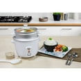 Elite Gourmet ERC003ST 6Cup Rice Cooker with Steam Tray White