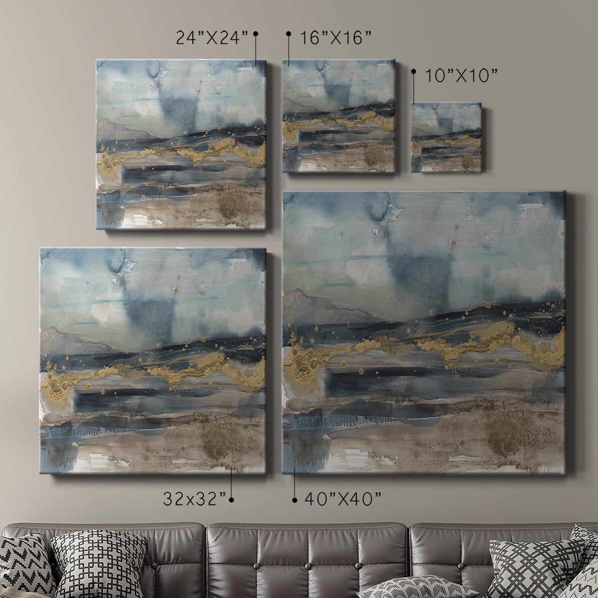 Wexford Home Shadow Sea Fan I-Premium Gallery Wrapped Canvas, 10" x 10" - Ready to Hang