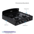 thumbnail image 2 of Estufa Parrilla de Gas de Mesa Garell PM4Q-N 4 quemadores Negra, 2 of 7