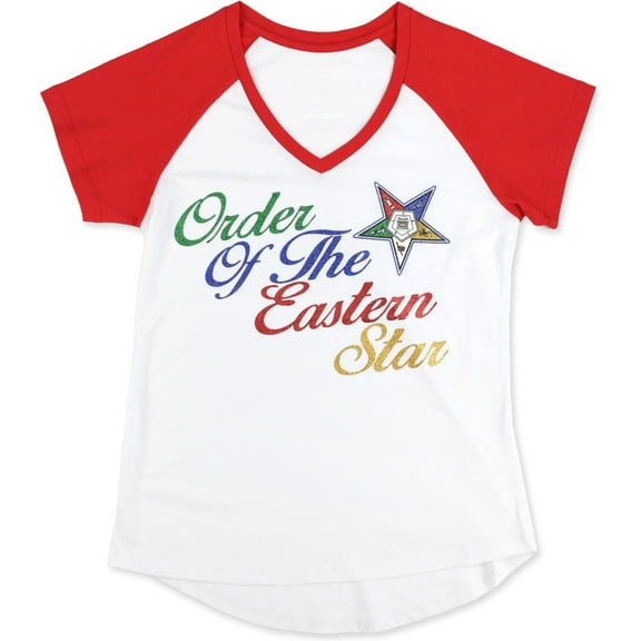 Big Boy Eastern Star Divine S2 V-Neck Ladies Tee [White - S]