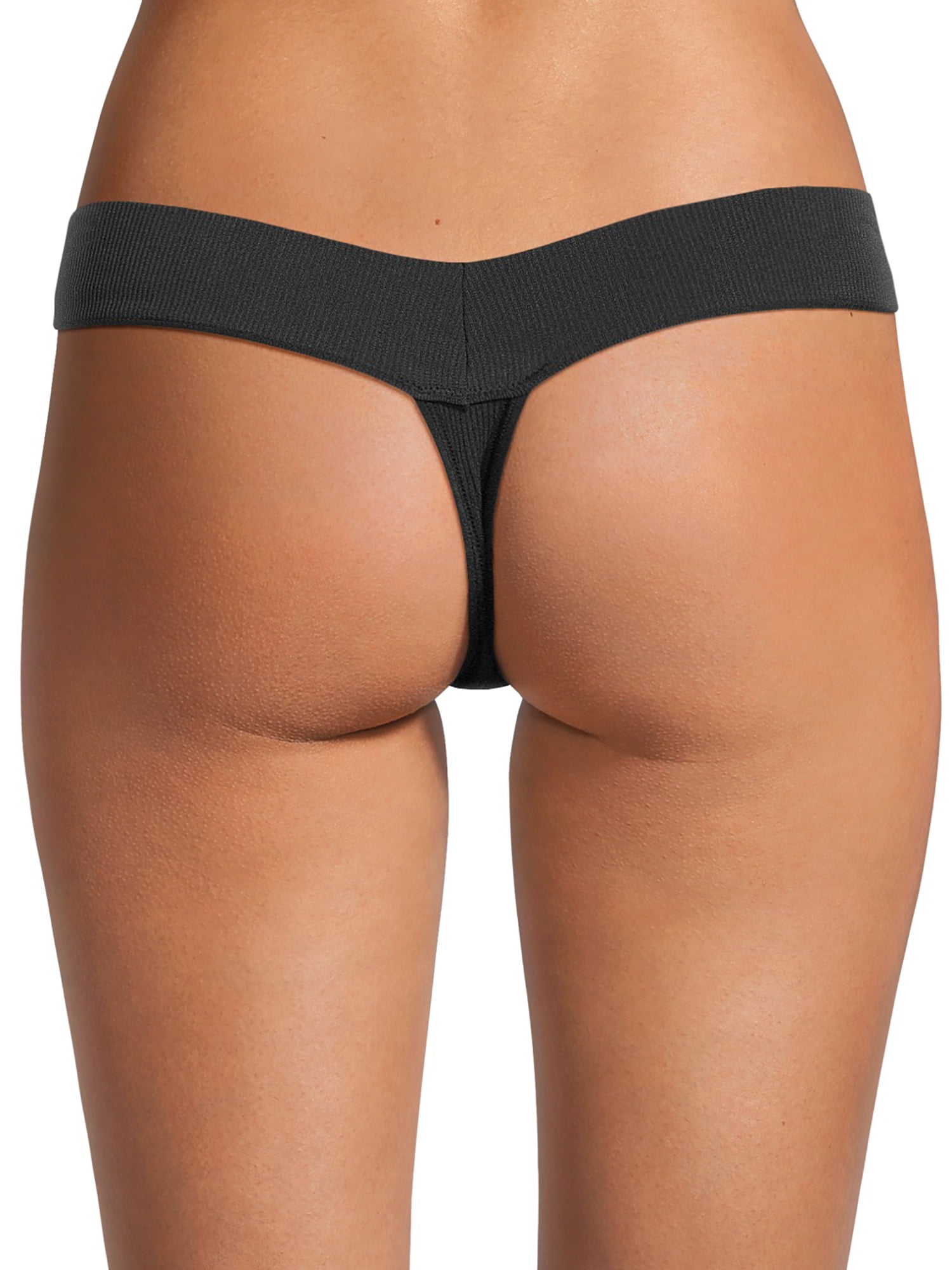 No Boundaries Seamless Ribbed Thong Panties, Women's and Women's Plus