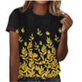 thumbnail image 2 of Fiudx Tops para Mujer Top de Manga Corta con Cuello Redondo y Estampado Informal para Mujer, 2 of 4