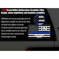 thumbnail image 3 of Reflective LaPorte County Indiana IN Thin Blue Line Stealthy Old Glory USA Flag | Honoring Law Enforcement Officers Sheriffs | County State Decal Bumper Sticker 3M Vinyl 3" x 5", 3 of 3