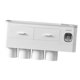 thumbnail image 4 of sostenedor del cepillo de dientes del abs de los pp Soporte Para Cepillo De Dientes Montado En La Pared Sin Perforaciones Soporte Para Baño Estante Superior 4 Tazas Gris Magideal sostenedor del cepillo de dientes del abs de los pp, 4 of 7