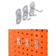thumbnail image 2 of 10 ganchos metálicos para colgar herramientas, para exhibición de artículos de tienda, con placa de orificio cuadrado grueso, para uso doméstico en supermercados, 20 cm, color plateado., 2 of 7