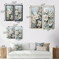 thumbnail image 4 of Designart "Dogwood Field Pointillism composition V" Dogwood Wall Art Set Of 2 - White Floral Canvas Set For Living Room Decor, 4 of 7
