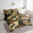 thumbnail image 3 of Erosebridal Cute Deer Bear Bedding Sets Twin Size,Jungle Animal Comforter Sets with Sheets,Retro Rustic Farmhouse Bed in a Bag Twin Size For Teens,Microfiber Bedroom Decor Reversible,7-Piece, 3 of 6