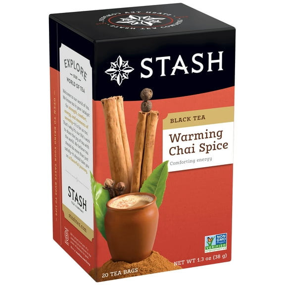 Stash Tea Warming Chai Spice Black Tea Bags, 20 Ct, 1.3 oz