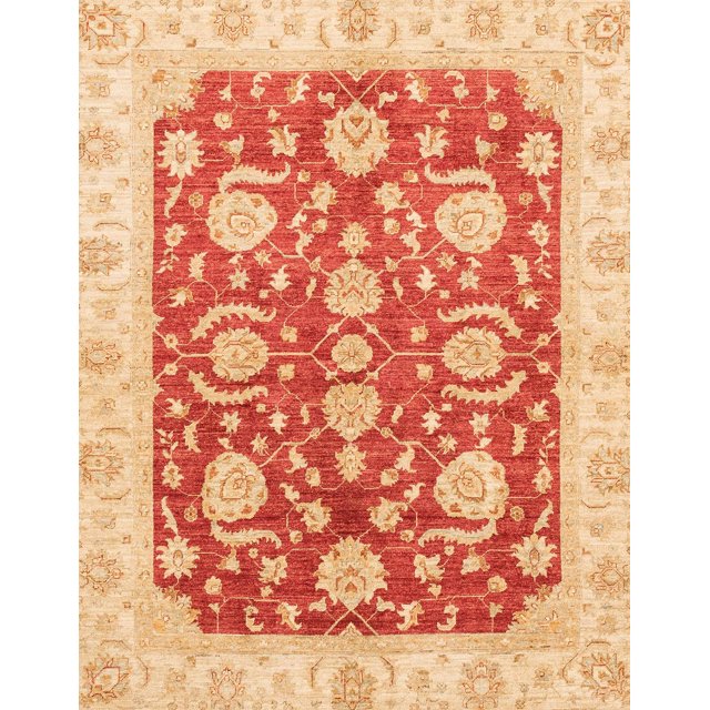 Ahgly Company Indoor Rectangle Abstract Orange Red Oriental Area Rugs, 2' x 5'