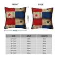 thumbnail image 3 of Decorative Throw Pillow Cover Grunge Retro Panama Flag Square Pillowcases Cushion for Farmhouse Home Decor 24"x24", 3 of 7